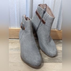 Dansko Hartley Women's Heeled Leather Ankle Boots Gray Size 8.5
